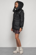 Купить Куртка зимняя женская модная с капюшоном черного цвета 13338Ch, фото 6