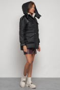 Купить Куртка зимняя женская модная с капюшоном черного цвета 13338Ch, фото 7