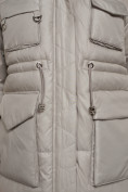 Купить Куртка зимняя женская модная с капюшоном светло-коричневого цвета 13338SK, фото 13