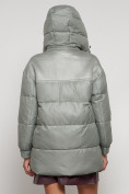 Купить Куртка зимняя женская модная с капюшоном светло-зеленого цвета 13338ZS, фото 8