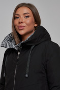 Купить Пальто утепленное двухстороннее женское черного цвета 13343Ch, фото 10