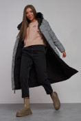 Купить Пальто утепленное двухстороннее женское черного цвета 13343Ch, фото 19