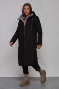 Купить Пальто утепленное двухстороннее женское черного цвета 13343Ch, фото 2