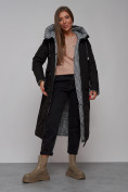 Купить Пальто утепленное двухстороннее женское черного цвета 13343Ch, фото 21