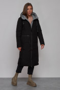 Купить Пальто утепленное двухстороннее женское черного цвета 13343Ch, фото 3