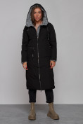 Купить Пальто утепленное двухстороннее женское черного цвета 13343Ch, фото 4