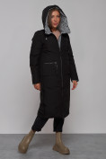 Купить Пальто утепленное двухстороннее женское черного цвета 13343Ch, фото 5