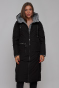 Купить Пальто утепленное двухстороннее женское черного цвета 13343Ch, фото 7
