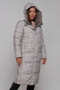 Купить Пальто утепленное двухстороннее женское коричневого цвета 13343K, фото 23
