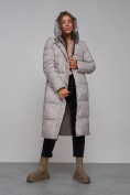 Купить Пальто утепленное двухстороннее женское коричневого цвета 13343K, фото 24