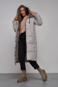 Купить Пальто утепленное двухстороннее женское коричневого цвета 13343K, фото 25