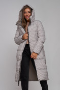 Купить Пальто утепленное двухстороннее женское коричневого цвета 13343K, фото 26