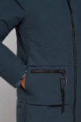 Купить Пальто утепленное двухстороннее женское темно-синего цвета 13343TS, фото 10