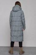 Купить Пальто утепленное двухстороннее женское темно-синего цвета 13343TS, фото 16