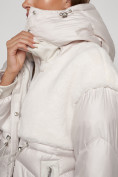 Купить Куртка зимняя женская модная из овчины бежевого цвета 13350B, фото 13