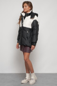 Купить Куртка зимняя женская модная из овчины черного цвета 13350Ch, фото 2