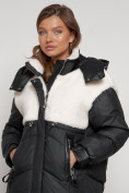 Купить Куртка зимняя женская модная из овчины черного цвета 13350Ch, фото 19