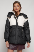 Купить Куртка зимняя женская модная из овчины черного цвета 13350Ch, фото 9