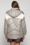 Купить Куртка зимняя женская модная из овчины светло-коричневого цвета 13350SK, фото 4