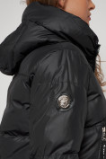 Купить Пальто утепленное с капюшоном зимнее женское черного цвета 13816Ch, фото 15
