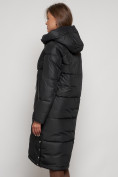 Купить Пальто утепленное с капюшоном зимнее женское черного цвета 13816Ch, фото 8