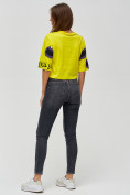 Купить Топ футболка женская желтого цвета 14001J, фото 3