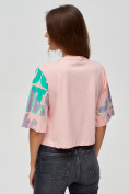 Купить Топ футболка женская розового цвета 14006R, фото 7