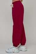 Купить Джоггеры спортивные трикотажные женские бордового цвета 1404Bo, фото 10