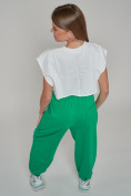 Купить Джоггеры спортивные трикотажные женские зеленого цвета 1404Z, фото 10