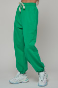 Купить Джоггеры спортивные трикотажные женские зеленого цвета 1404Z, фото 12