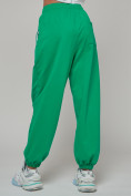 Купить Джоггеры спортивные трикотажные женские зеленого цвета 1404Z, фото 13