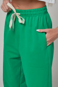 Купить Джоггеры спортивные трикотажные женские зеленого цвета 1404Z, фото 16