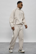 Купить Спортивный костюм мужской оригинал бежевого цвета 15005B, фото 3