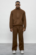 Купить Спортивный костюм мужской оригинал коричневого цвета 15005K
