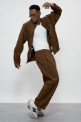 Купить Спортивный костюм мужской оригинал коричневого цвета 15005K, фото 10