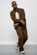 Купить Спортивный костюм мужской оригинал коричневого цвета 15005K, фото 11