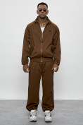 Купить Спортивный костюм мужской оригинал коричневого цвета 15005K, фото 17