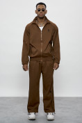Купить Спортивный костюм мужской оригинал коричневого цвета 15005K, фото 22