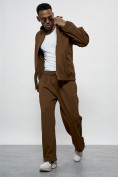 Купить Спортивный костюм мужской оригинал коричневого цвета 15005K, фото 9
