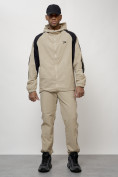 Купить Спортивный костюм мужской модный бежевого цвета 15006B, фото 10