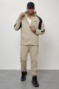 Купить Спортивный костюм мужской модный бежевого цвета 15006B, фото 12