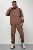 Купить Спортивный костюм мужской модный коричневого цвета 15006K, фото 10