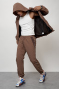 Купить Спортивный костюм мужской модный коричневого цвета 15006K, фото 14