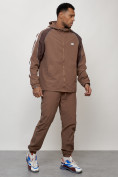 Купить Спортивный костюм мужской модный коричневого цвета 15006K, фото 3