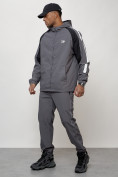 Купить Спортивный костюм мужской модный серого цвета 15006Sr, фото 2