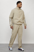 Купить Спортивный костюм мужской модный бежевого цвета 15007B, фото 3