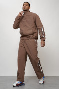 Купить Спортивный костюм мужской модный коричневого цвета 15007K, фото 10