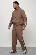 Купить Спортивный костюм мужской модный коричневого цвета 15007K, фото 2