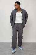 Купить Спортивный костюм мужской модный серого цвета 15007Sr, фото 15
