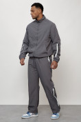 Купить Спортивный костюм мужской модный серого цвета 15007Sr, фото 2